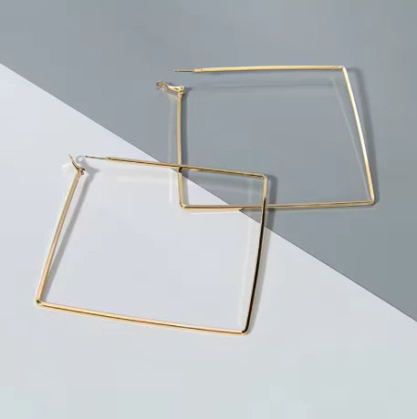 Bold Square Hoop Earrings