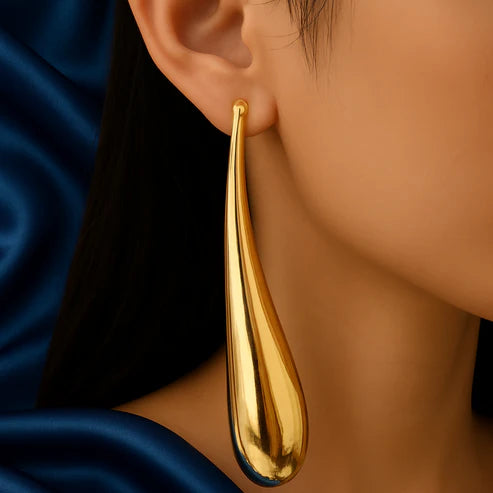 Liquid Metal Drop Earrings