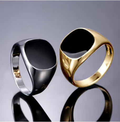 Minimalist Epoxy Signet Rings