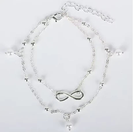 Infinity Pearl Shore Anklet