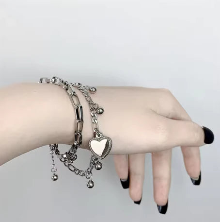 Echo Heart Stack Bracelet