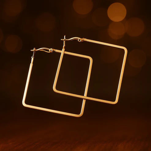 Bold Square Hoop Earrings
