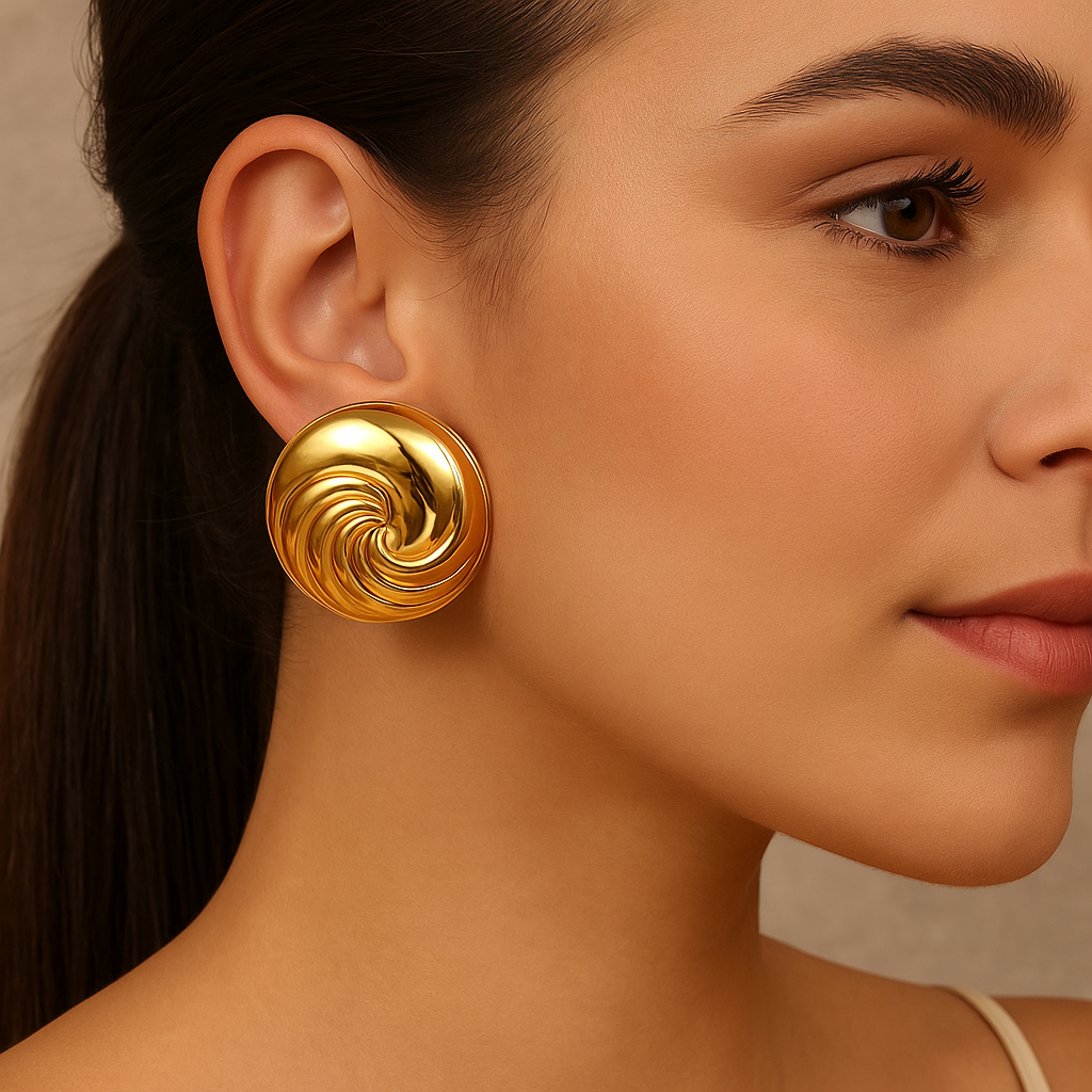 Aurora Swirl Statement Studs