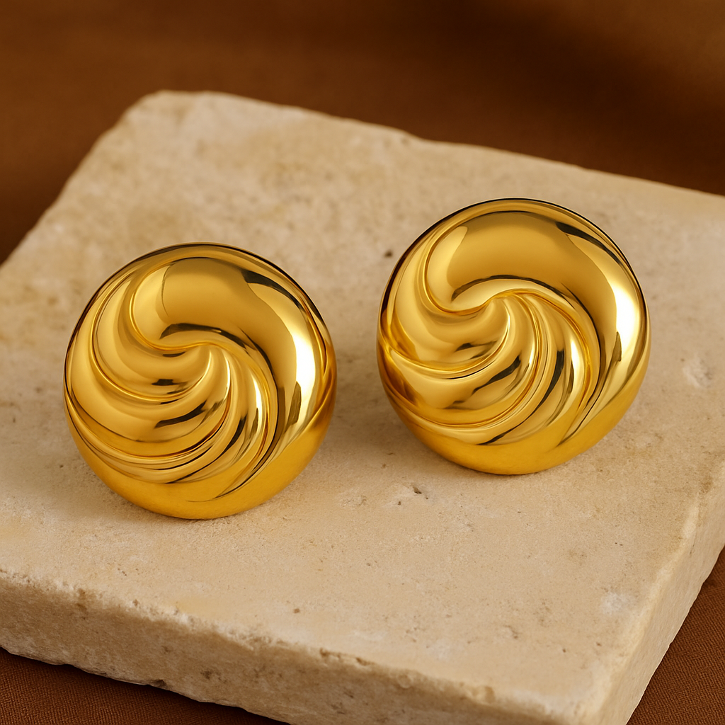 Aurora Swirl Statement Studs