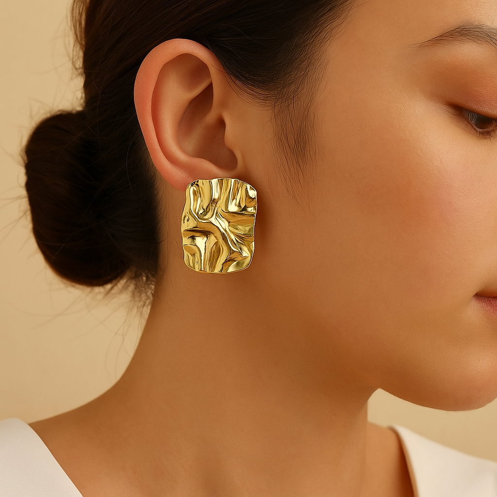 Molten Mirage Statement Earrings