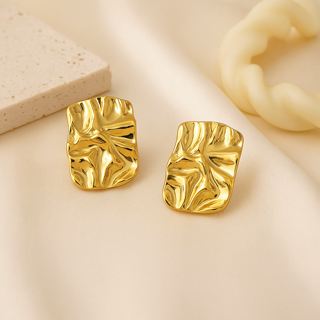 Molten Mirage Statement Earrings