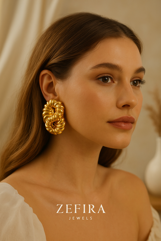 Golden Ruffle Embrace