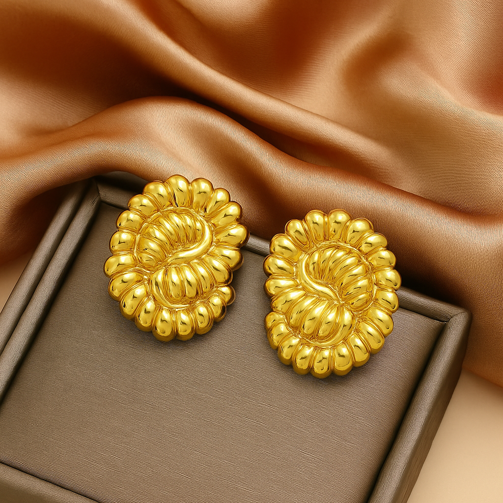 Golden Ruffle Embrace