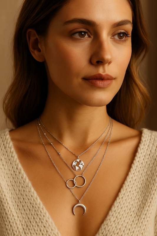 Lunar Voyage Layered Necklace