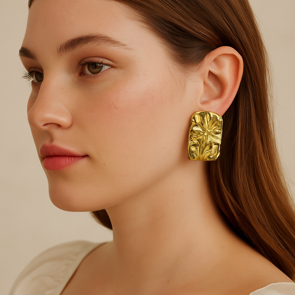 Molten Mirage Statement Earrings