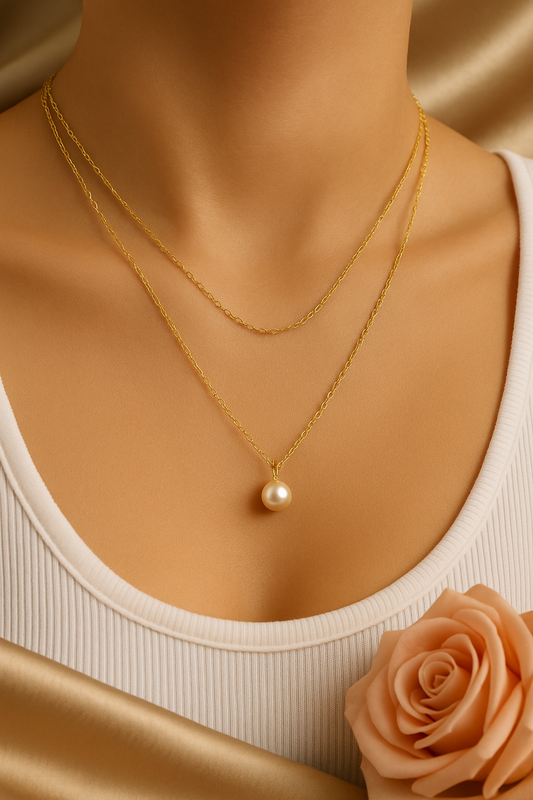 Luna Grace – Dual Layer Pearl Necklace