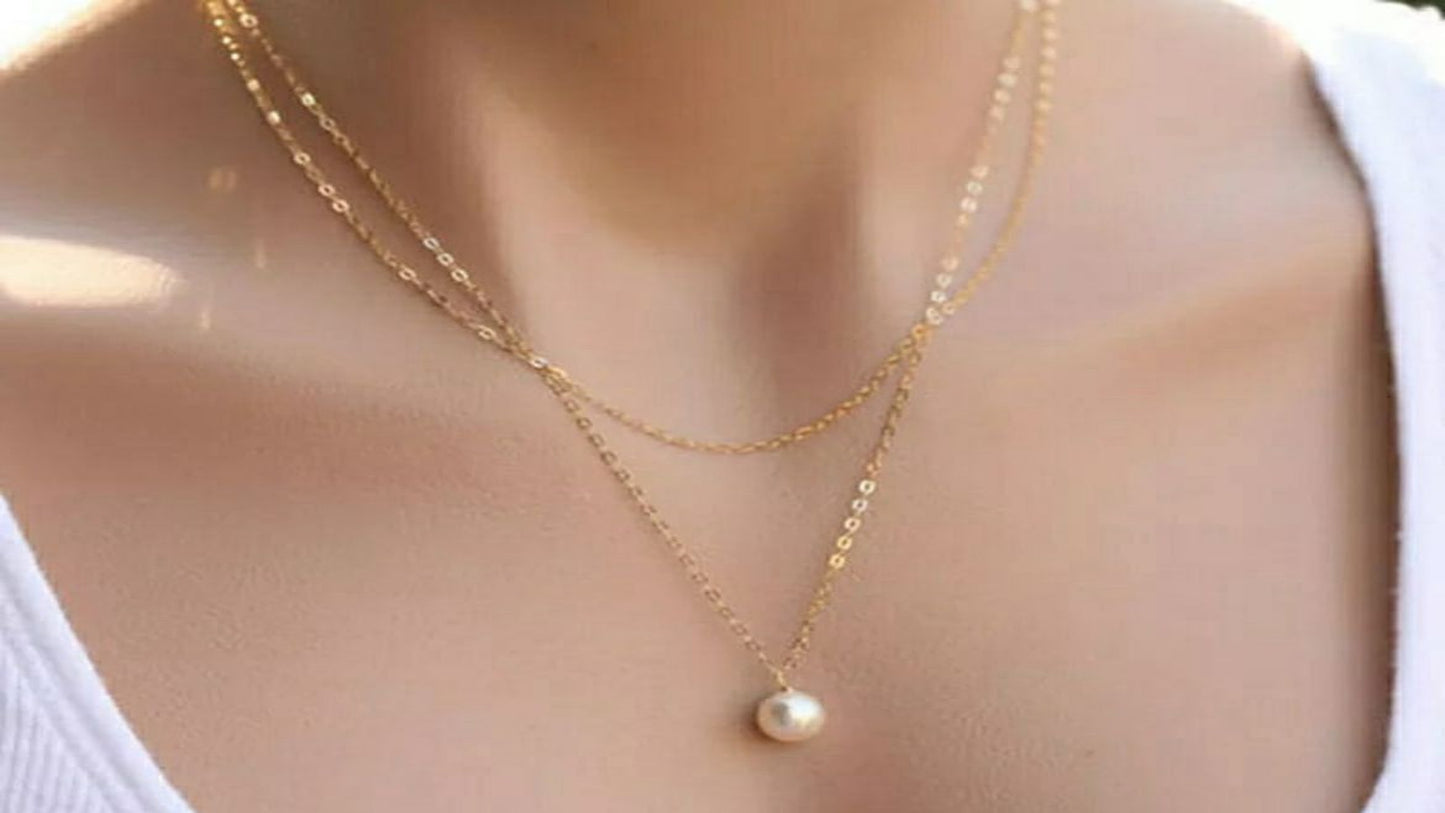 Luna Grace – Dual Layer Pearl Necklace