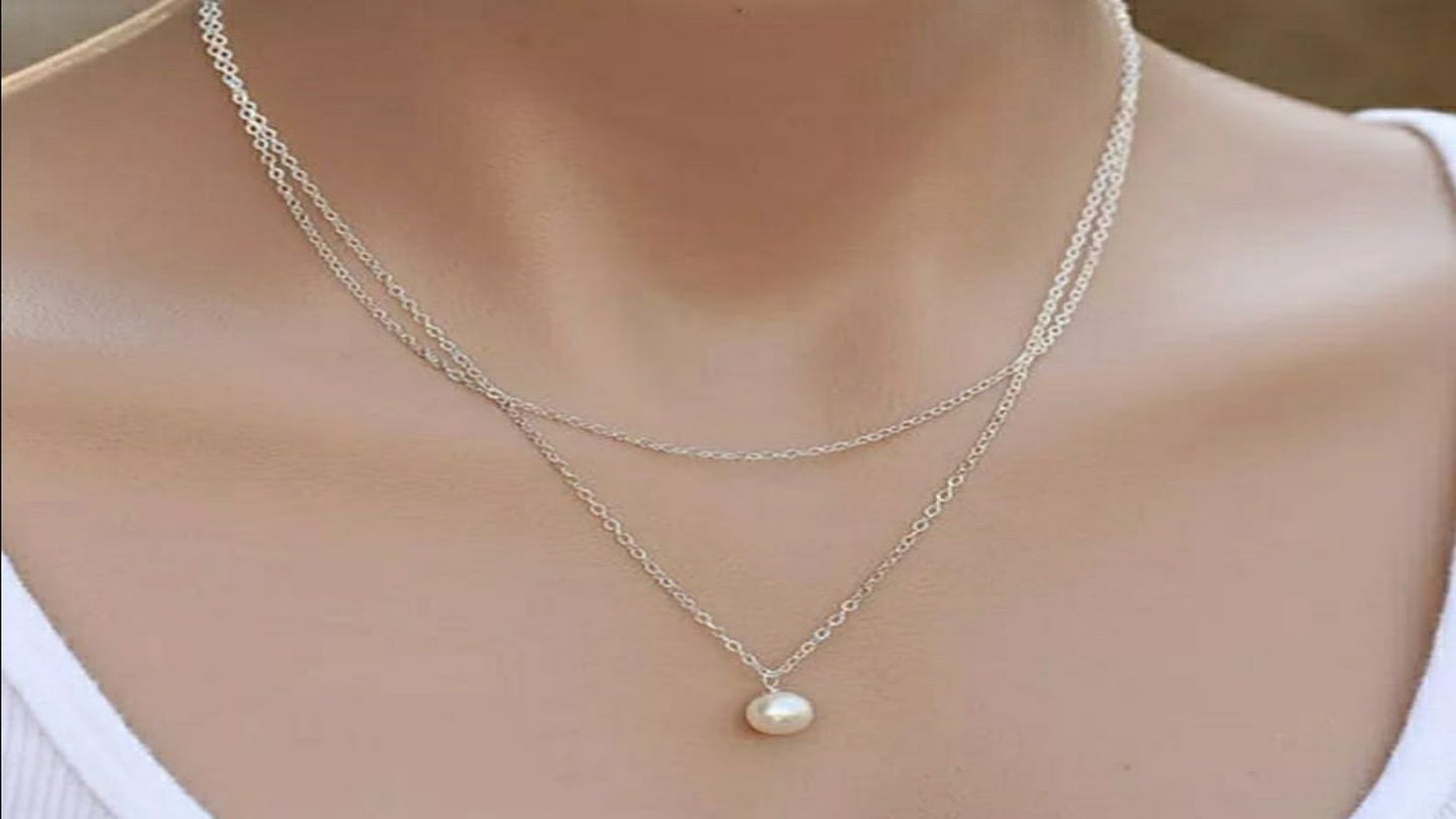 Luna Grace – Dual Layer Pearl Necklace