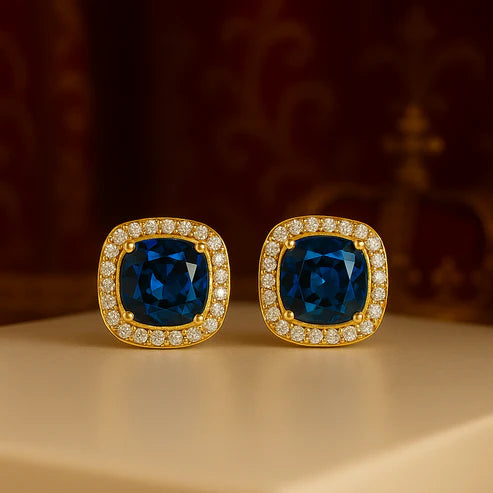 Crystal Gem Stud Earrings