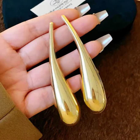 Liquid Metal Drop Earrings