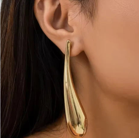Liquid Metal Drop Earrings