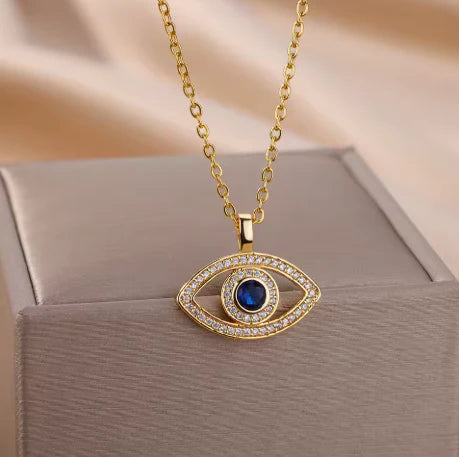 Dazzling Evil Eye Pendant Necklace