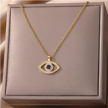 Dazzling Evil Eye Pendant Necklace