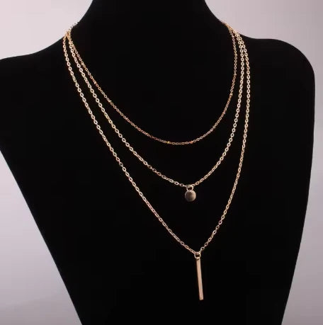 Minimalist Layered Charm Necklace