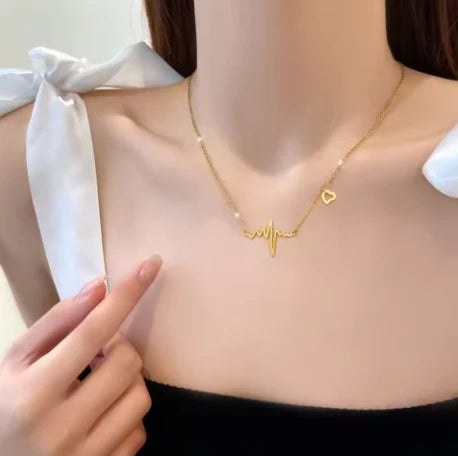 Pulse of Love Heartbeat Necklace