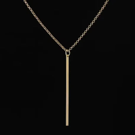 Minimalist Stick Pendant Necklace
