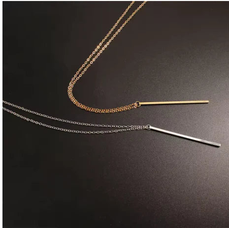 Minimalist Stick Pendant Necklace