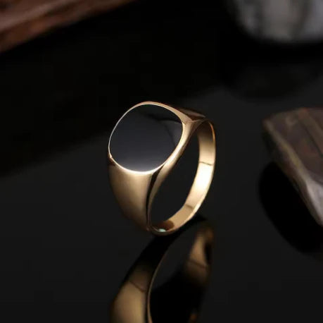 Minimalist Epoxy Signet Rings