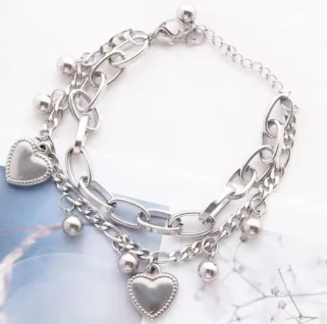 Echo Heart Stack Bracelet
