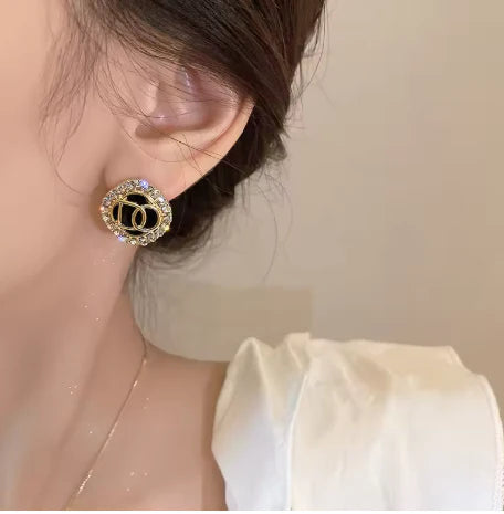 Glam Crystal Stud Earrings