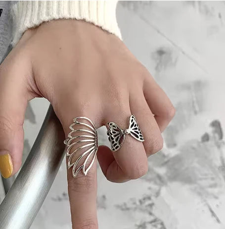 Winged muse ring