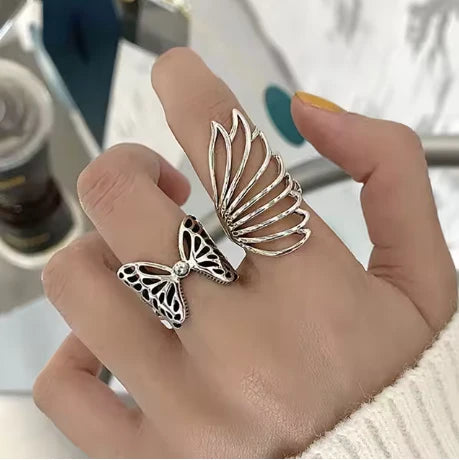 Winged muse ring