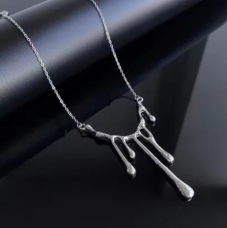 Liquid Metal Drip Necklace