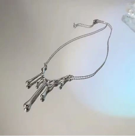 Liquid Metal Drip Necklace